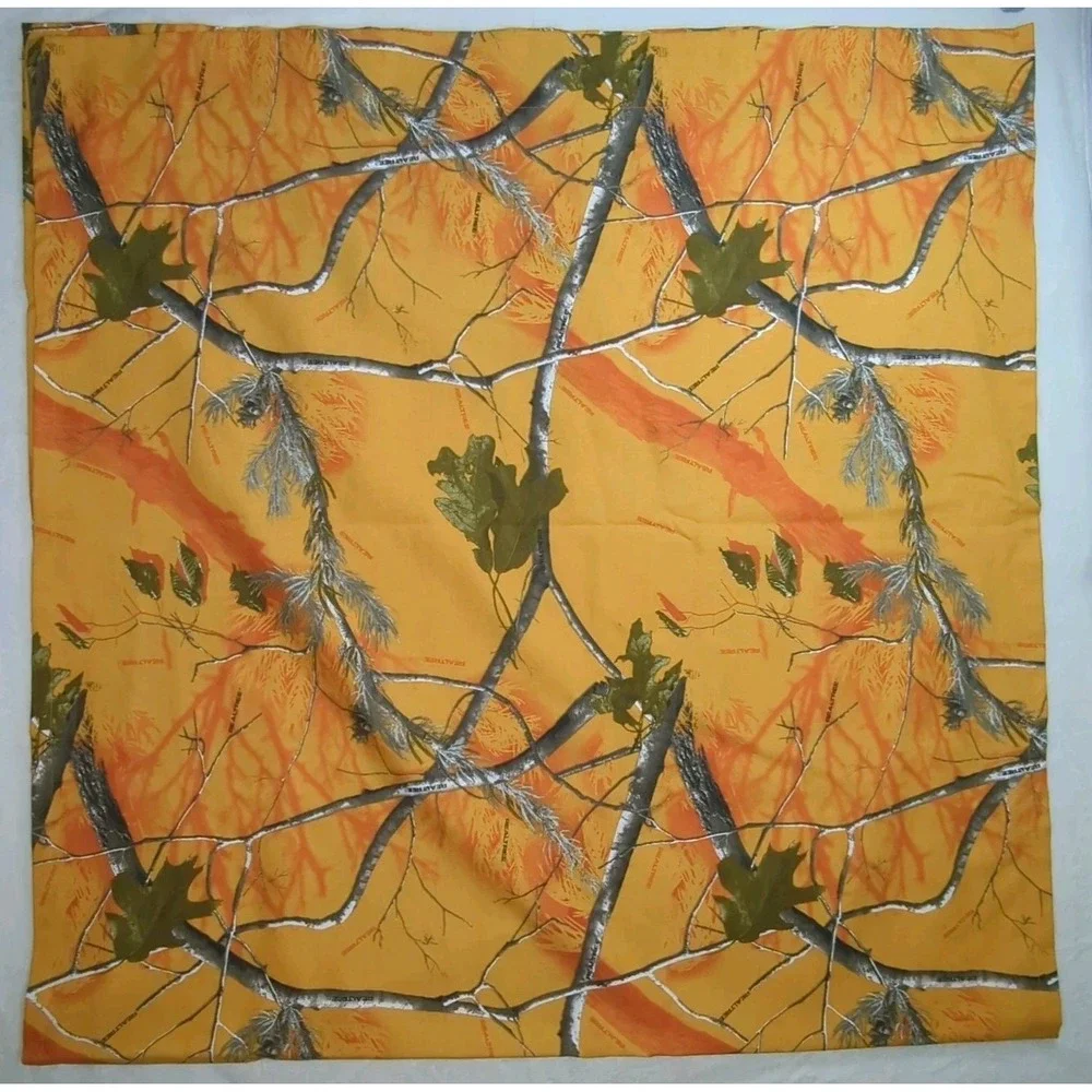 REALTREE AP Orange Camo Curtains Full Length Rod Pocket 2 Panel 82